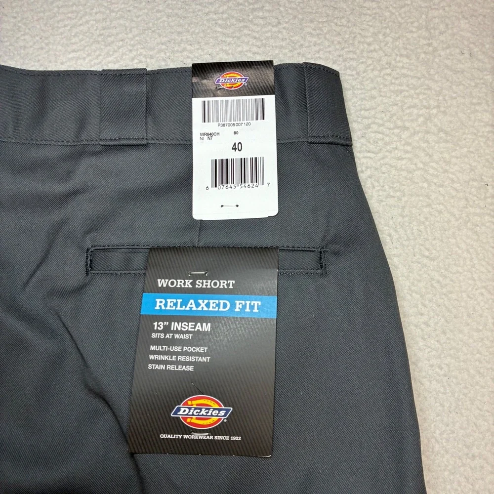 Dickies Work Shorts Men 40x13 Black Relaxed Fit Twill Skater Workwear Loose NWT